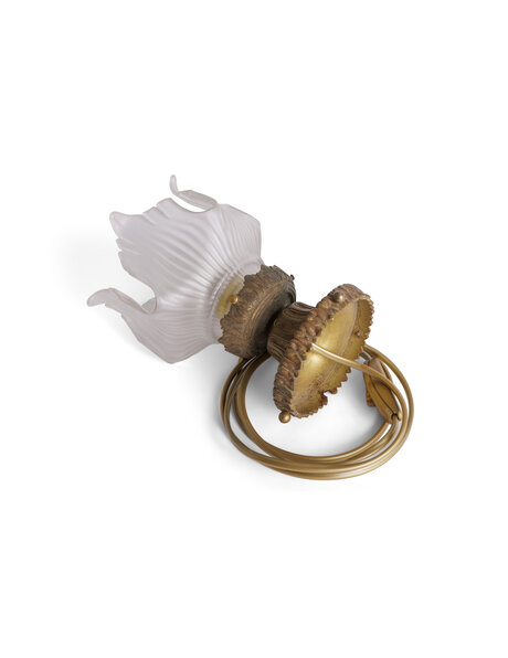 Classic brown copper accent light with tulip shade