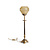 Classic high table lamp brown copper with glass shade
