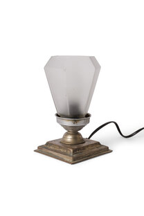 Art Deco Prism Table Lamp Frosted Glass Shade, 1930s