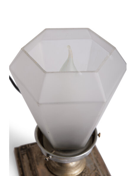 Geometrisch Art Deco sfeerlichtje mat glas kapje