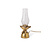 Gold copper table lamp flower shape clear oil lamp glass