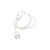 White electrical cord with switch and plug, 150 cm