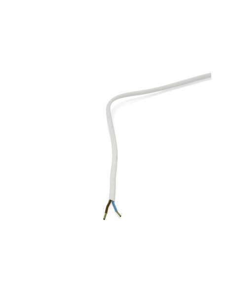 Wit lampsnoer met knippertje en stekker, 150 cm