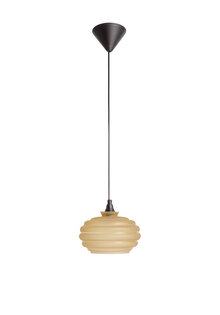 1940s Pendant Light Light Brown Frosted Glass