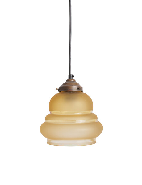 Small 1950s Brown Frosted Glass Mood Light