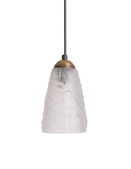 Small Vintage 1930s Frosted Glass Art Deco Pendant