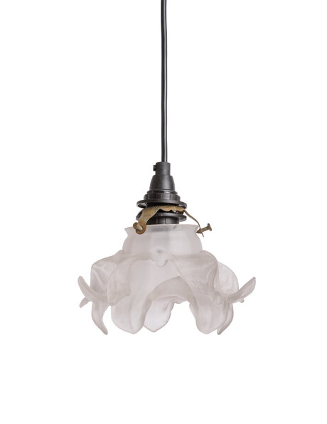 Vintage 1940s Mood Light Frosted Glass Rose