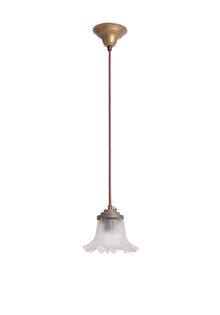 Vintage Jaren 30 Hanglampje, Rokkapje aan Snoer