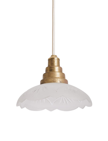 Vintage Jaren 30 Sfeerlichtje Geslepen Matglas