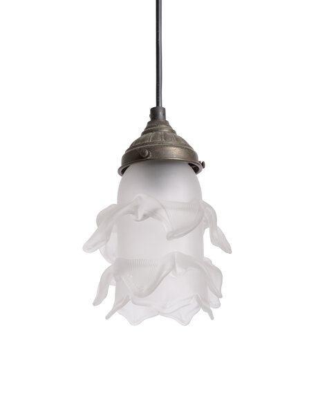 Classic brocante frosted glass rose mood light