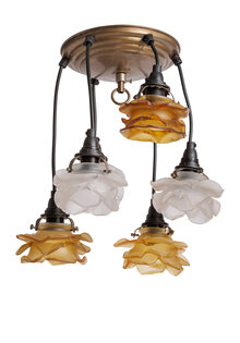 Vintage Cascade Roosjeslamp, Jaren 40