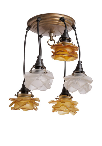 Vintage Cascade Roosjeslamp, Jaren 40