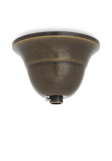 Ceiling Cap,  Patinated Brass