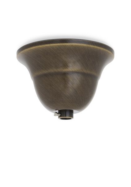 Ceiling Cap,  Patinated Brass