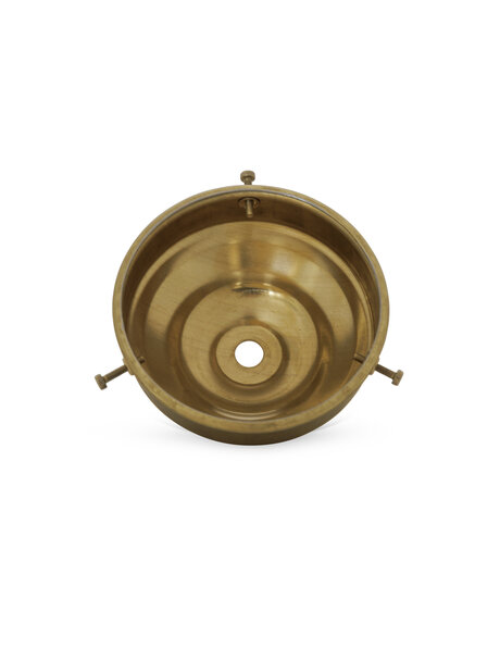 Glass shade holder, grip 8 cm / 3.15 inch, brass