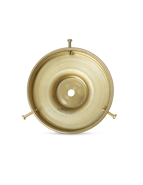 Brass shade holder with 3 screws for glass