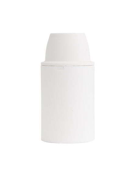 White lamp socket (E14 fitting), smooth surface