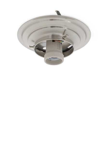 Plafonniere ring, mat nikkel, voor glas met opstaande rand, diameter: 8 cm