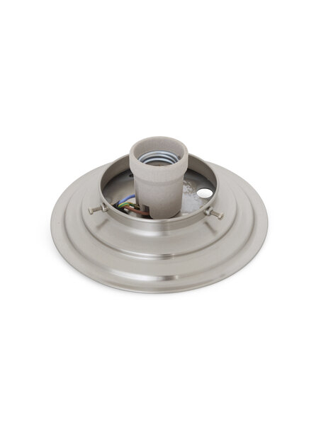 Ceiling lamp ring, matt nickel, for glass with raised edge, diameter: 8 cm (3.2 inch)
