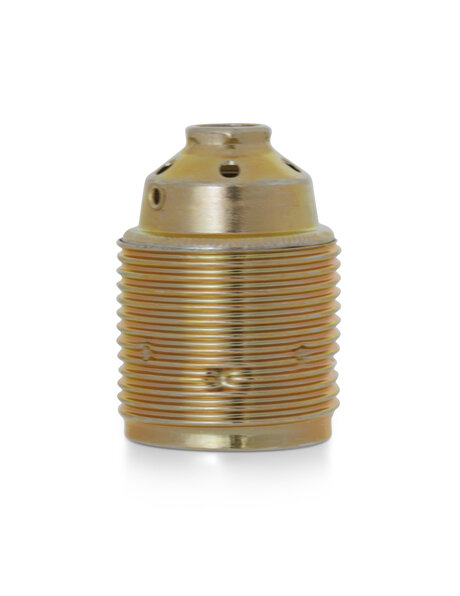 Lamp fitting, E27, brass colour, screw thread