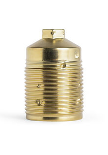 Goud Gecoate Fitting, E27, Aardeaansluiting, Buiten-Draad