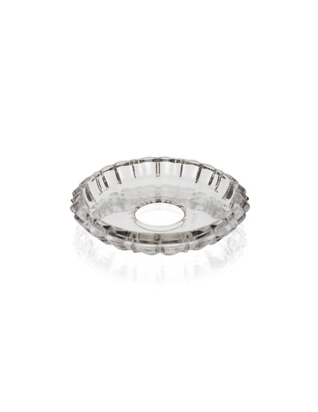 Baccarat bobeche helder dik glas jaren 40, 10.8cm