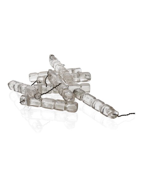 Vintage glass rod segments solid glass 7cm