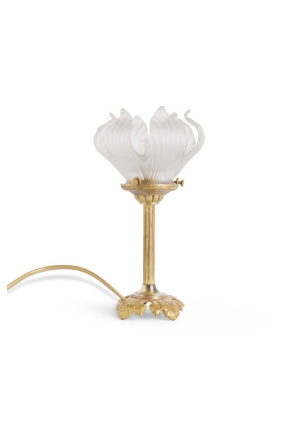 Classical Table Lamp With Flower Shaped Shade, 1930s