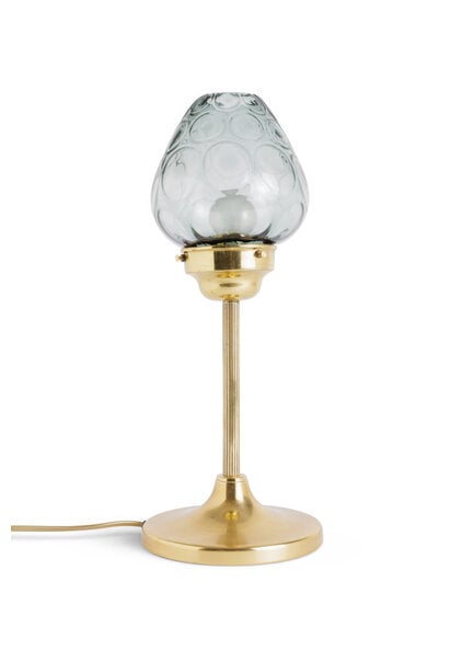 Unieke Staande Lamp met Blauwig Glazen Kap