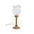 1940, table lamp, brown copper, frosted glass with a whimsical edge