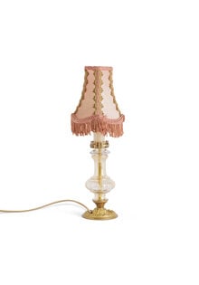 Brocante Table Lamp with Dusty Pink Shade