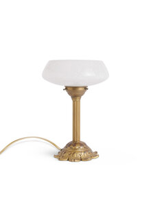 Vintage Chalice Lamp on Floral Brass Base