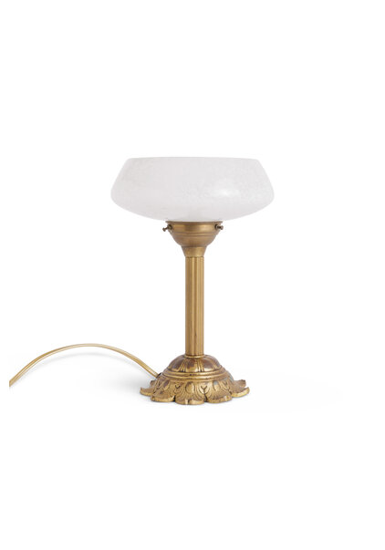 Vintage Chalice Lamp on Floral Brass Base