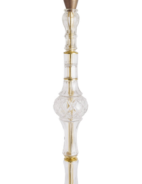 Classical vase lamp glass baroque base 74cm