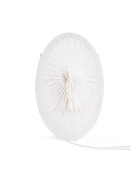 Antieke ovale wandlamp geslepen glas sfeerverlichting jaren 30