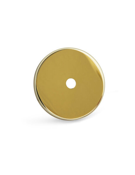 Round shaped cover plate, shiny gold