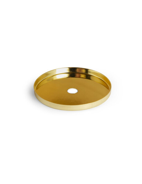 Ronde afdekdop, goud glimmend, 6.2 cm