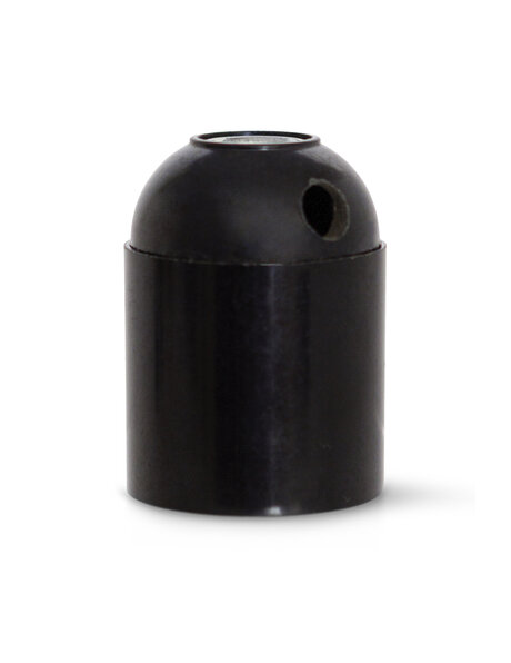 E27 fitting, black plastic fitting with side-entry