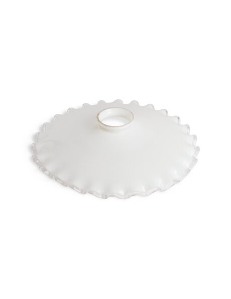 White glass shade, industrial model