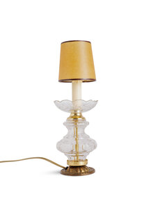 Small table lamp, glass vase, 1940s