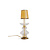 Small table lamp, clear cut glass and brass