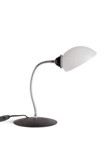 Vintage Desk Lamp with White Opaline Shade