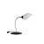 Vintage bureaulamp, witte opaline kap met chroom