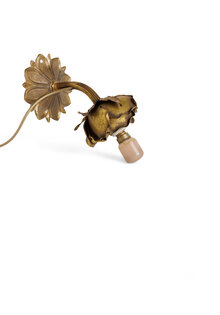 Sierlijke Messing Wandlamp, Bloemvorm, Jaren 30