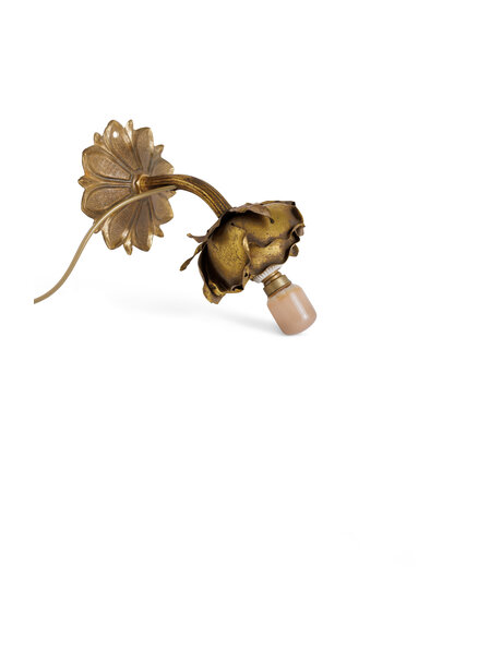 Antique copper wall lamp floral wall fixture