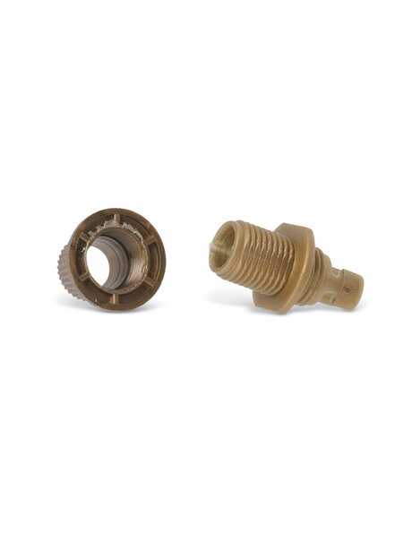 Strain relief (cord grip) , brown-gold plastic, M10x1 external thread
