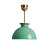 Vintage pendellamp, groen glas