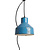 Blauw metalen hanglamp, industrie