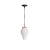1950s pendant lamp, white glass on black cord