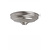 Mat zilver plafondkapje, plat model, 16 cm diameter